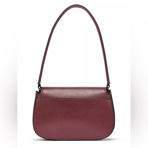 Calvin Klein Alina Shoulder Bag Red clasp closure  compact and sophisticated EUC - Picture 8 of 11